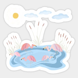 Flamingos Sticker